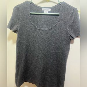 Liz Claiborne Grey Acrylic Sweater Small